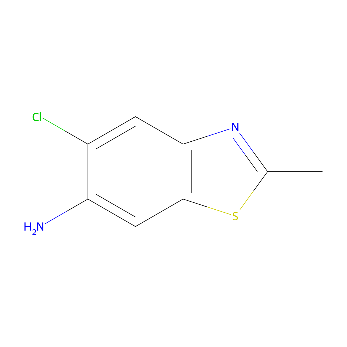 5-Chloro-2-methyl-1,3-benzothiazol-6-amine molecular structure, CAS 101253-50-3