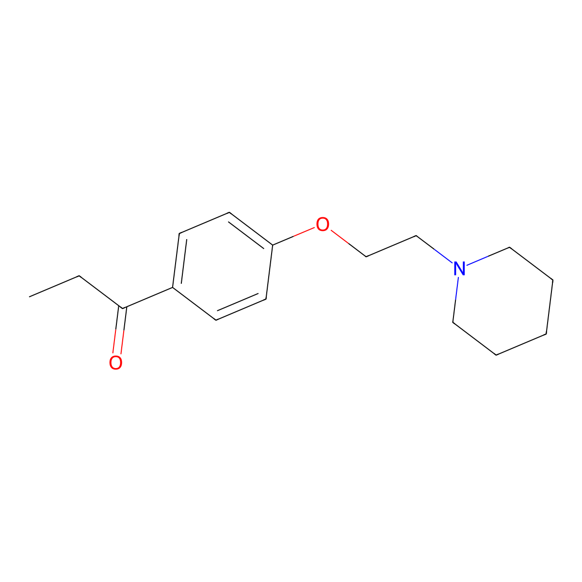1-[4-(2-Piperidin-1-ylethoxy)phenyl]propan-1-one molecular structure, CAS 101255-84-9