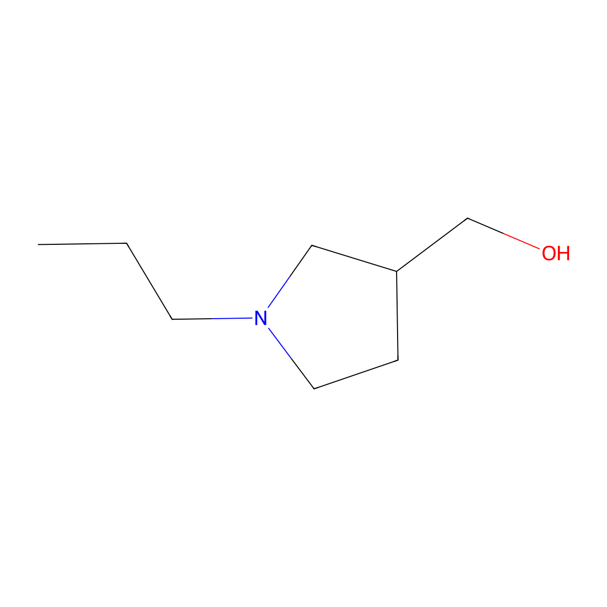 (1-Propylpyrrolidin-3-yl)methanol molecular structure, CAS 101256-95-5