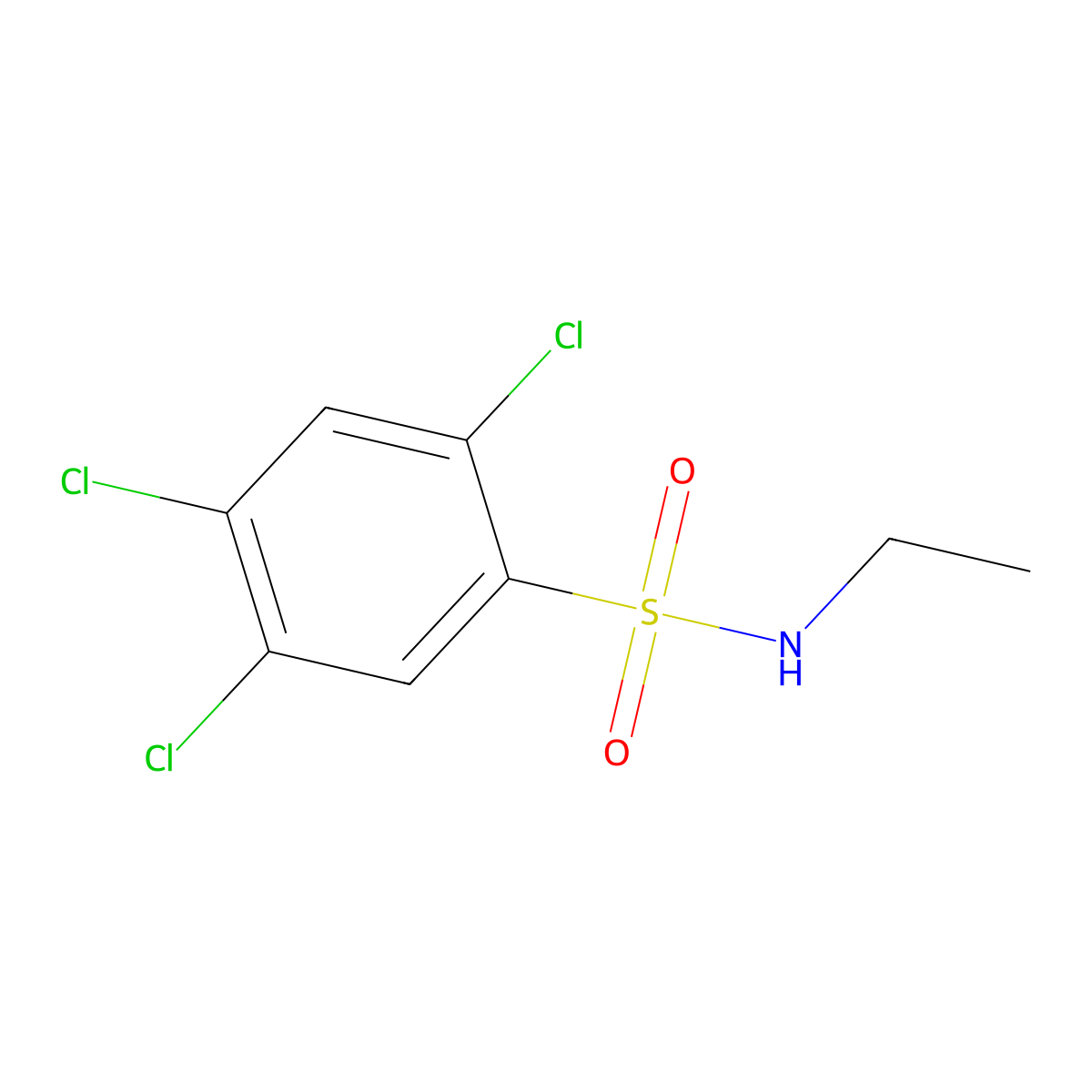 2,4,5-trichloro-N-ethylbenzenesulfonamide molecular structure, CAS 101257-20-9