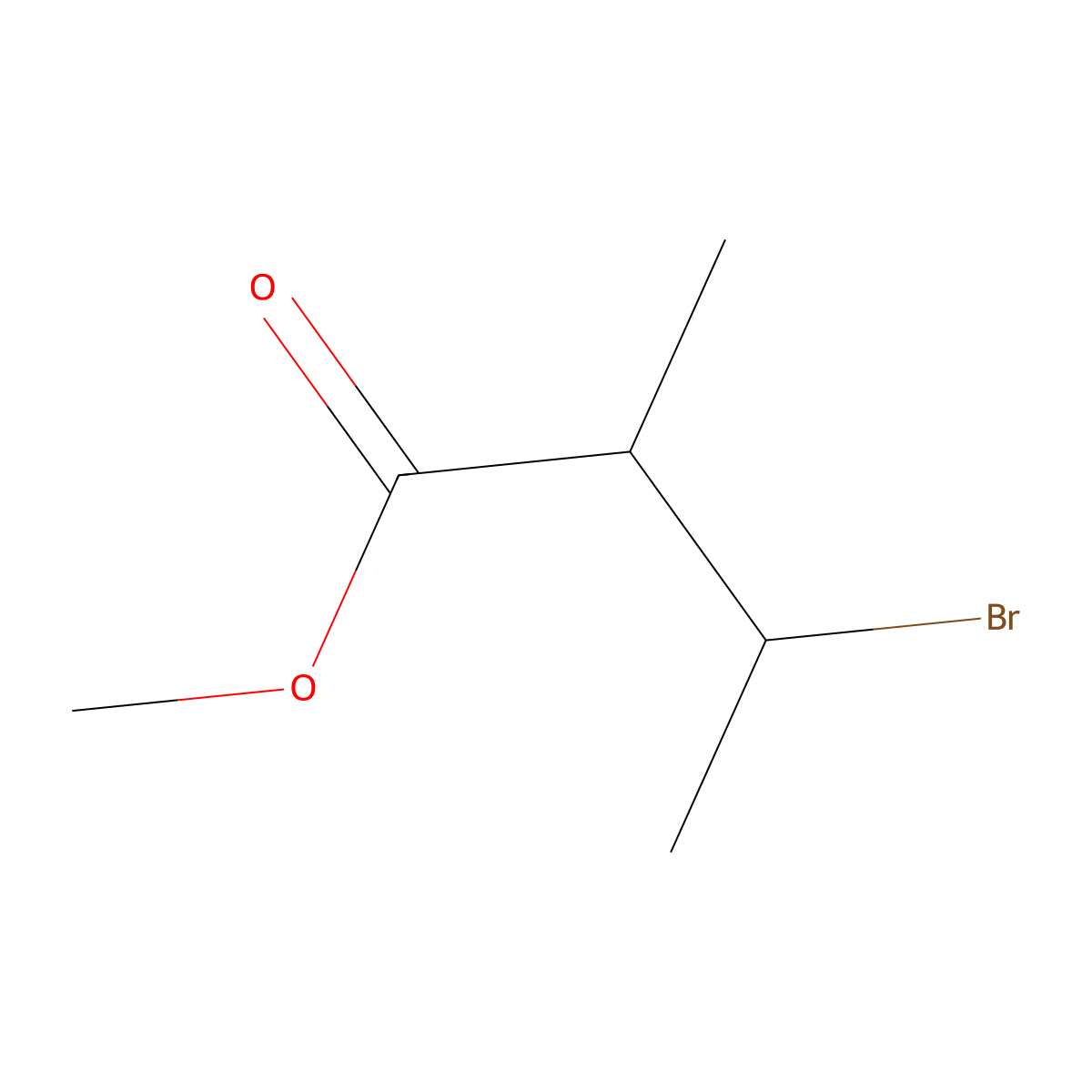 Methyl 3-bromo-2-methylbutanoate molecular structure, CAS 101257-25-4