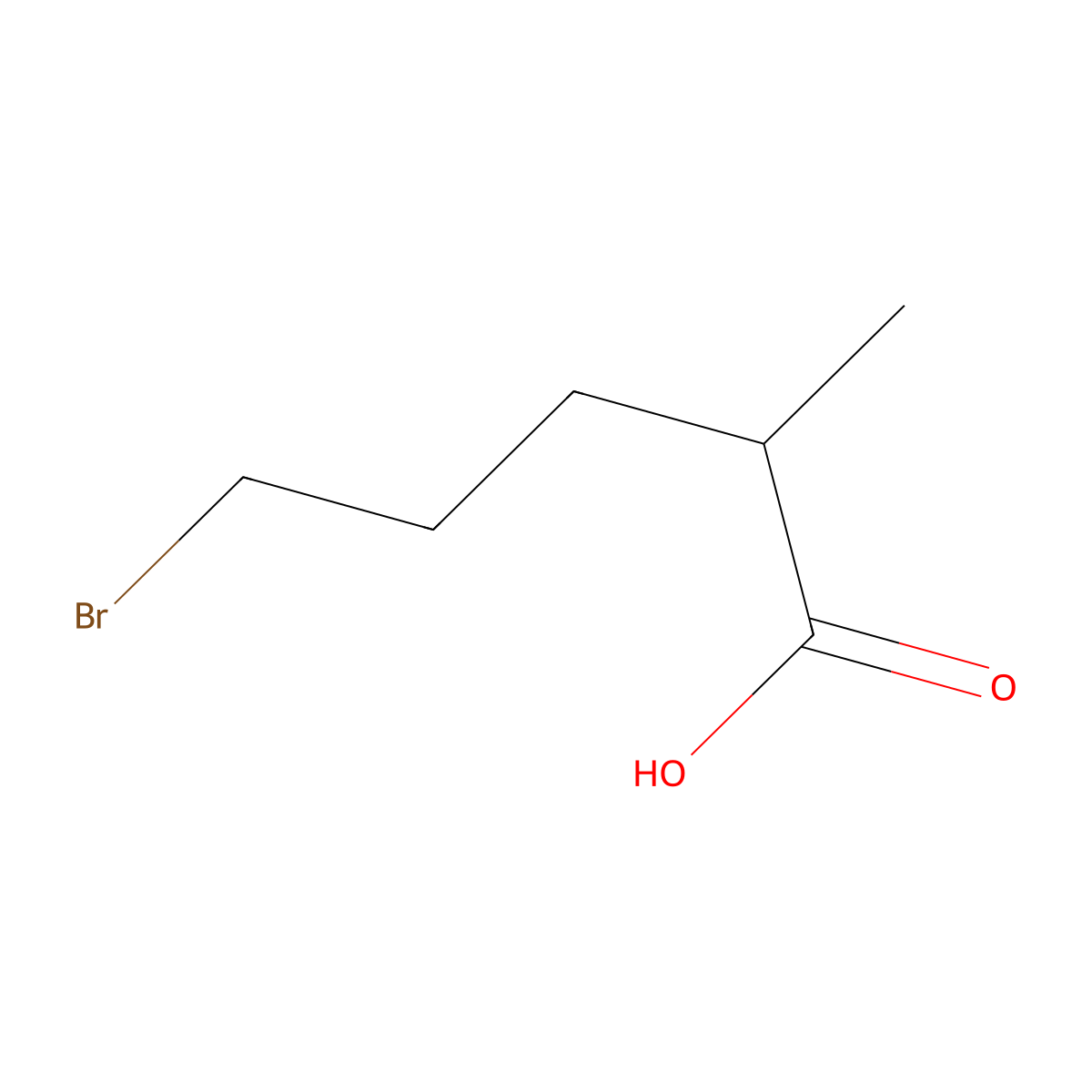 5-Bromo-2-methylpentanoic acid molecular structure, CAS 101257-26-5
