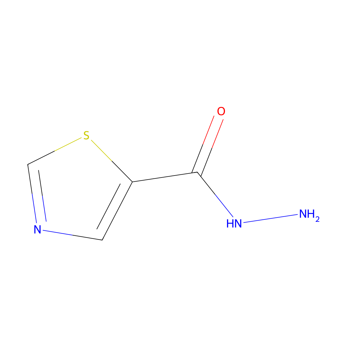 Thiazole-5-carbohydrazide molecular structure, CAS 101257-37-8
