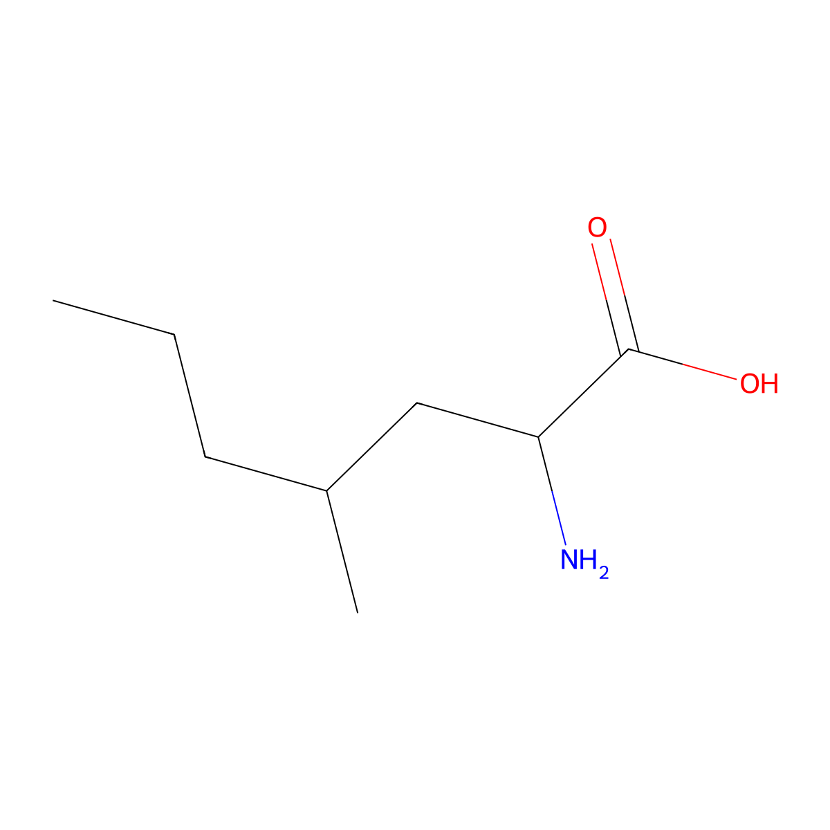 2-Amino-4-methylheptanoic acid molecular structure, CAS 101257-43-6