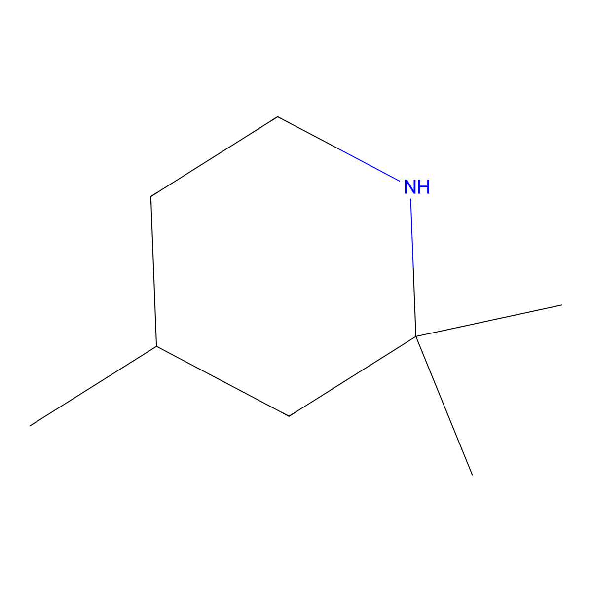 2,2,4-Trimethylpiperidine molecular structure, CAS 101257-71-0