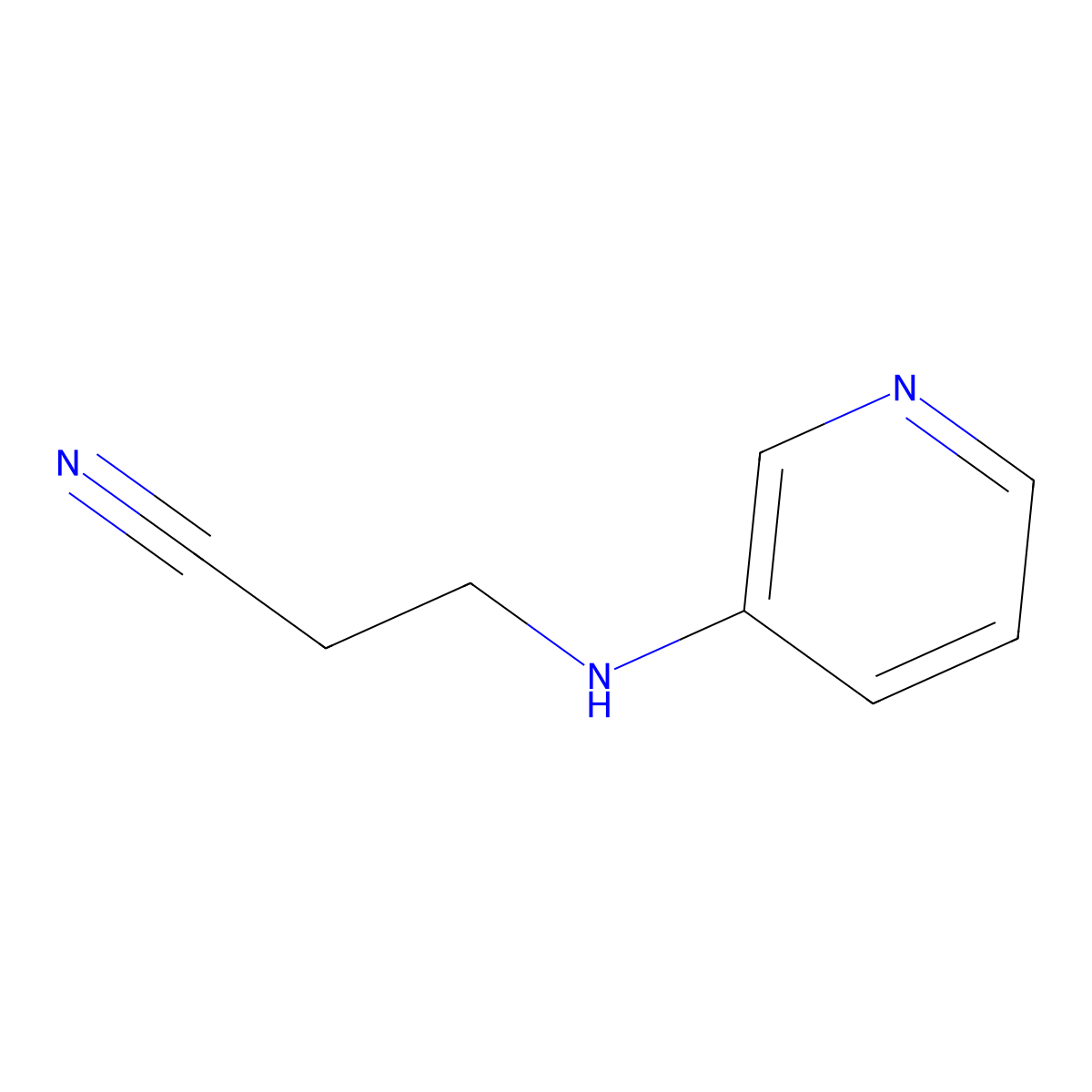 3-(Pyridin-3-ylamino)propanenitrile molecular structure, CAS 101257-92-5