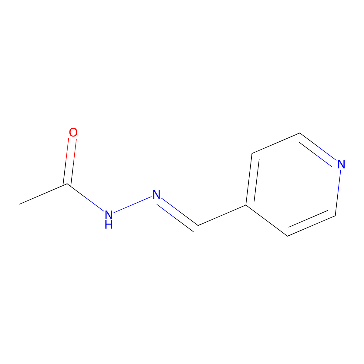Acetic acid, 2-(4-pyridinylmethylene)hydrazide molecular structure, CAS 101257-93-6