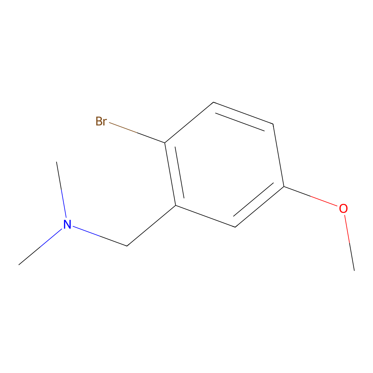2-Bromo-5-methoxy-N,N-dimethylbenzylamine molecular structure, CAS 10126-37-1