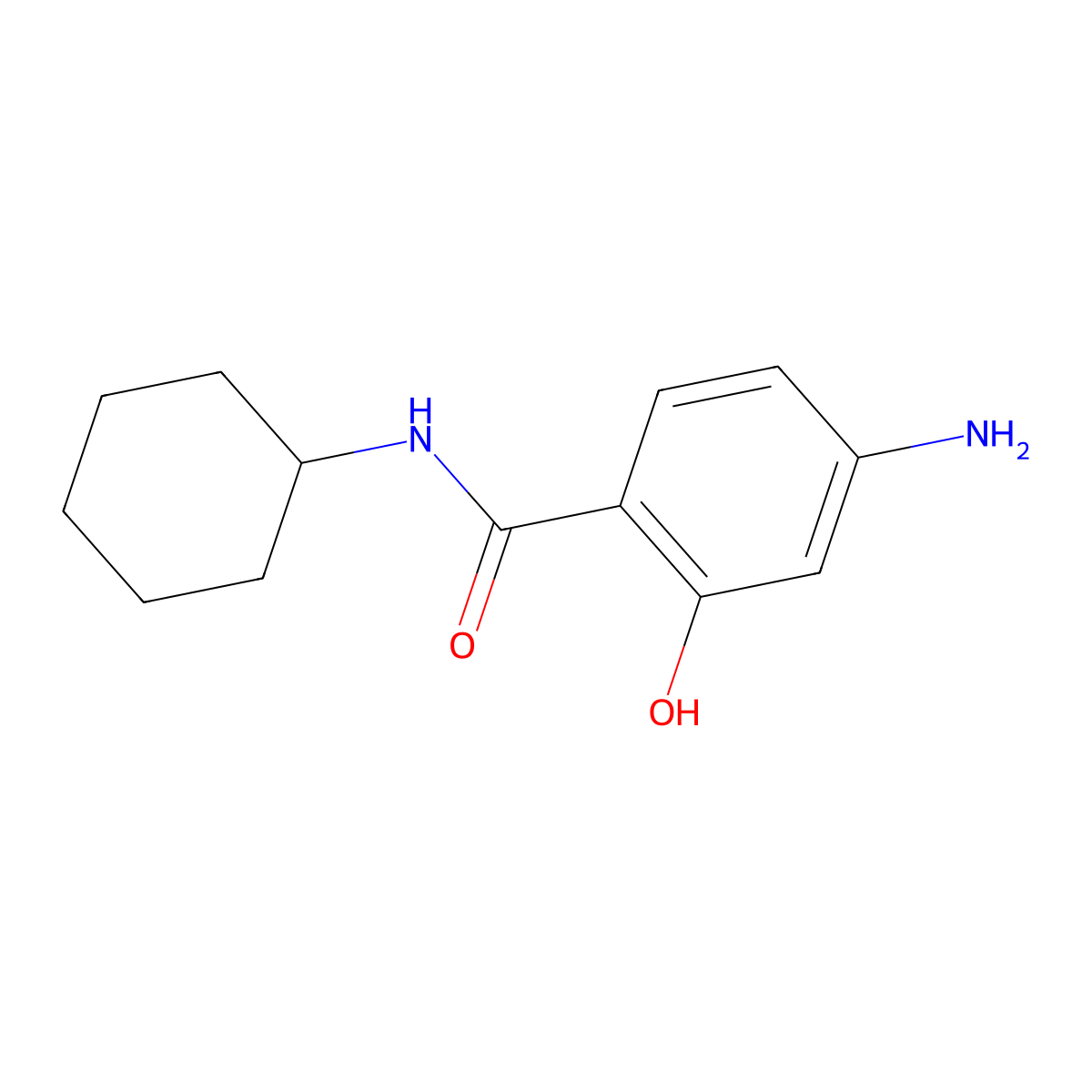 4-amino-N-cyclohexyl-2-hydroxybenzamide molecular structure, CAS 101265-09-2