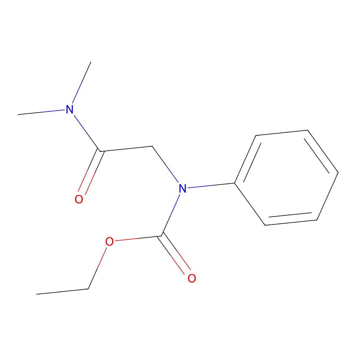 Carbanilic acid, N-(dimethylcarbamoylmethyl)-, ethyl ester molecular structure, CAS 101265-52-5