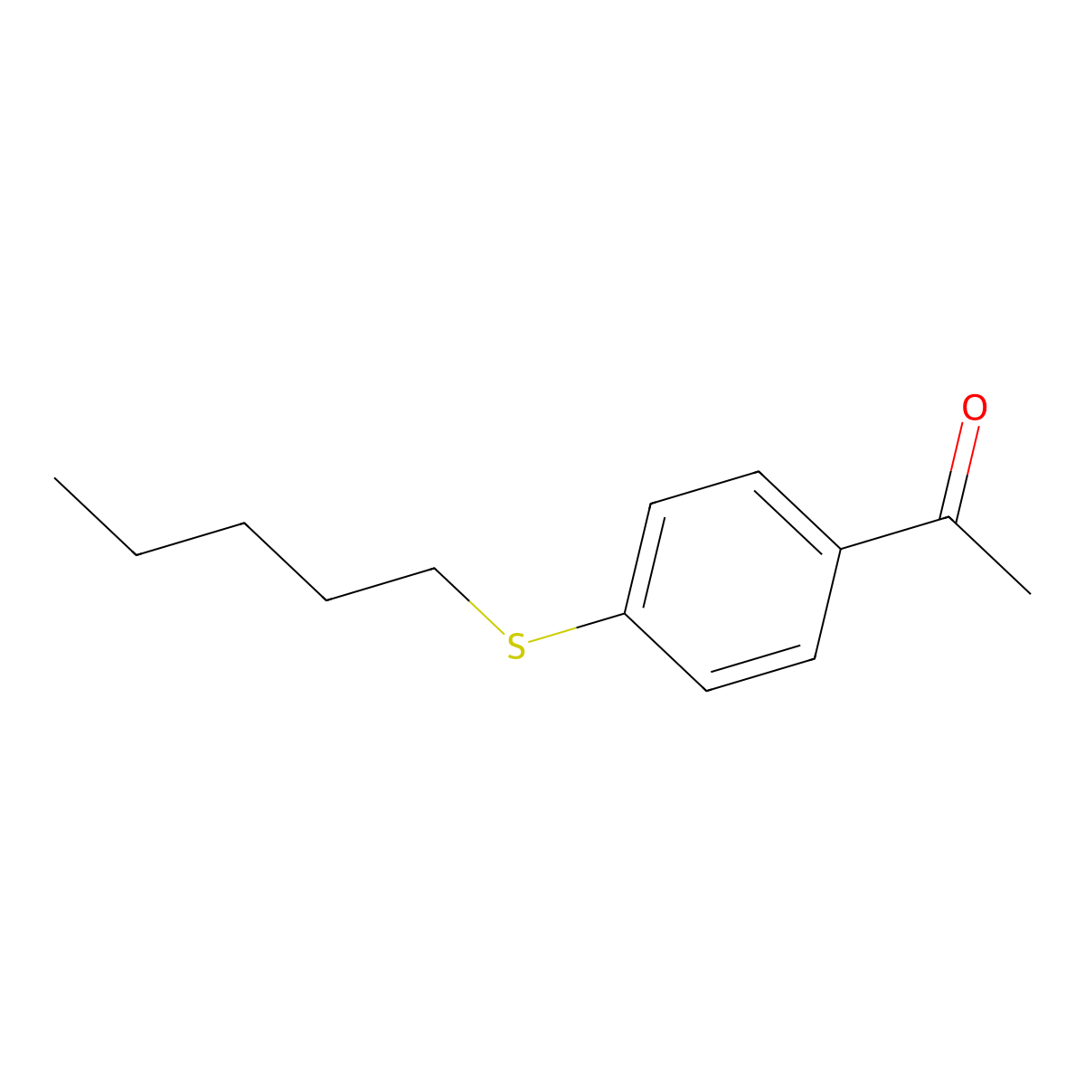 1-[4-(Pentylsulfanyl)phenyl]ethanone molecular structure, CAS 101267-04-3