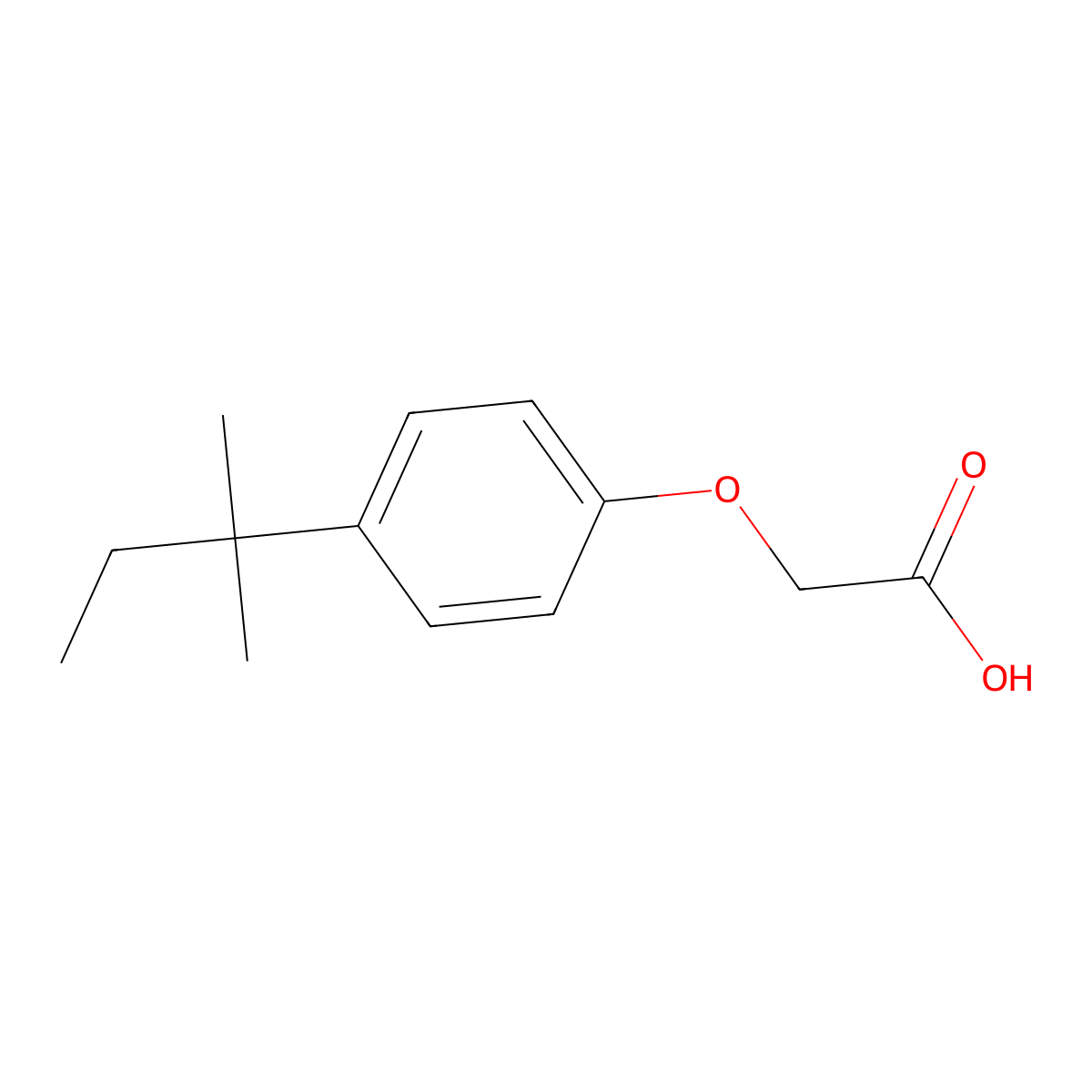 2-[4-(2-Methylbutan-2-yl)phenoxy]acetic acid molecular structure, CAS 101267-73-6