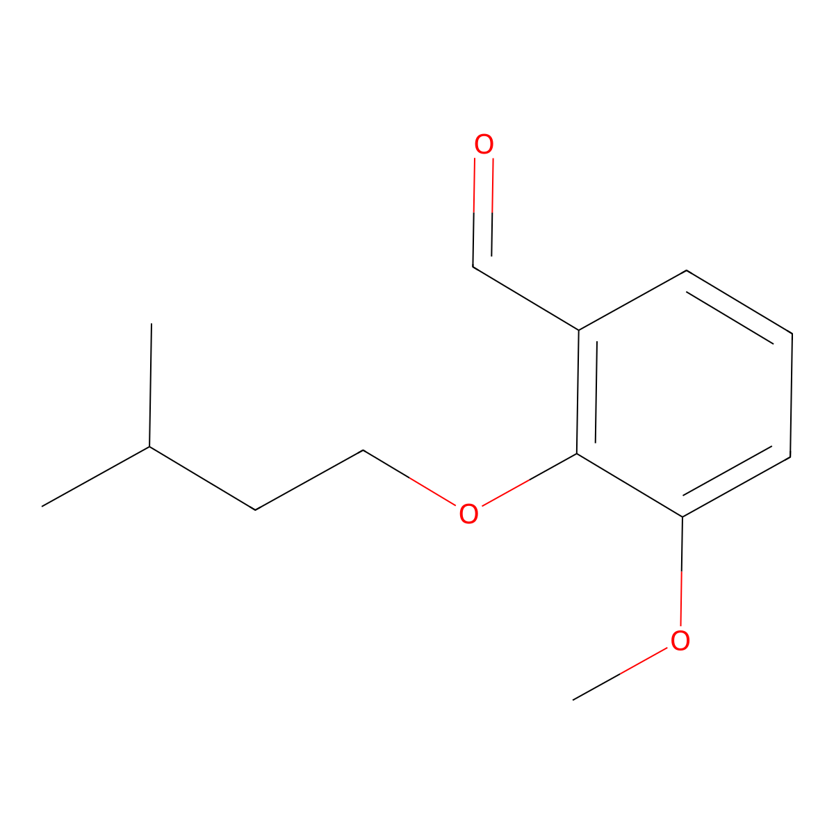 2-(Isopentyloxy)-3-methoxybenzaldehyde molecular structure, CAS 101267-79-2