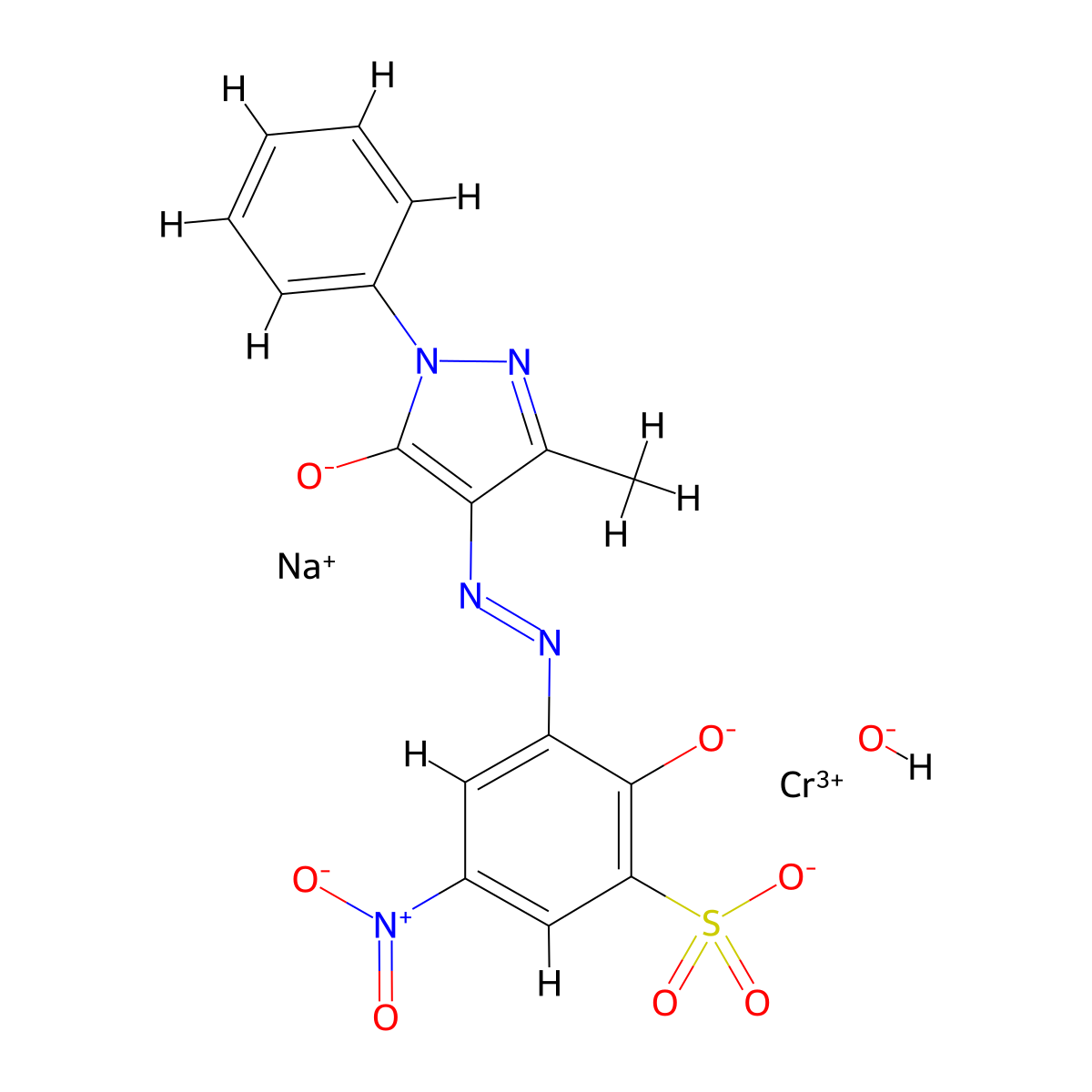 Acid Orange 74 molecular structure, CAS 10127-27-2