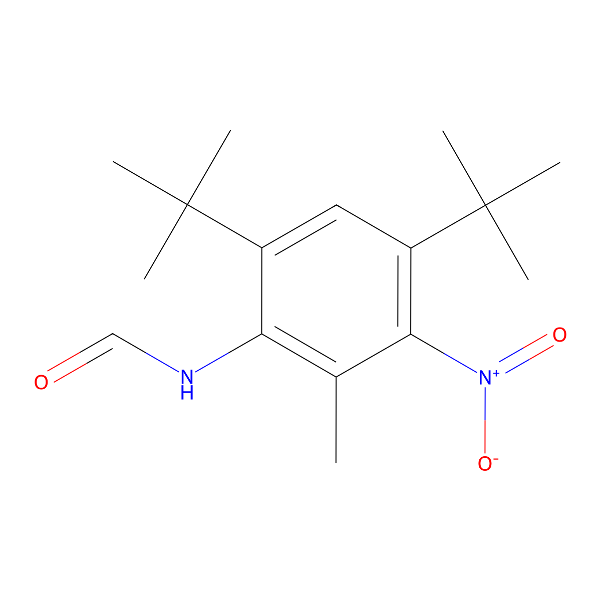 4,6-Ditert-butyl-3-nitro-2-methylphenylformamide molecular structure, CAS 101270-19-3