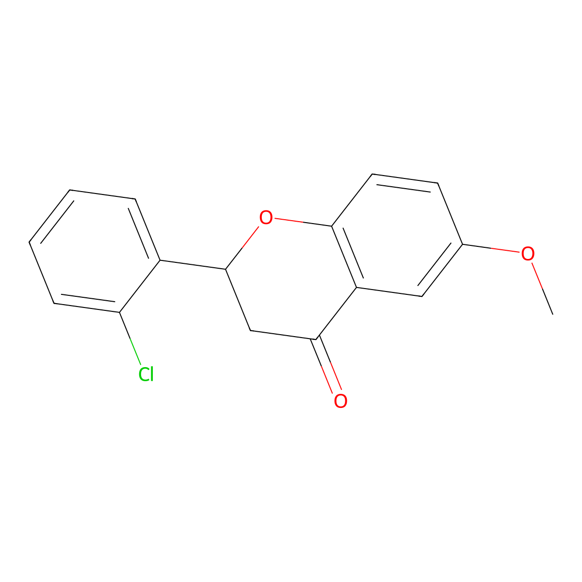 2-(2-Chlorophenyl)-6-methoxychroman-4-one molecular structure, CAS 101272-90-6