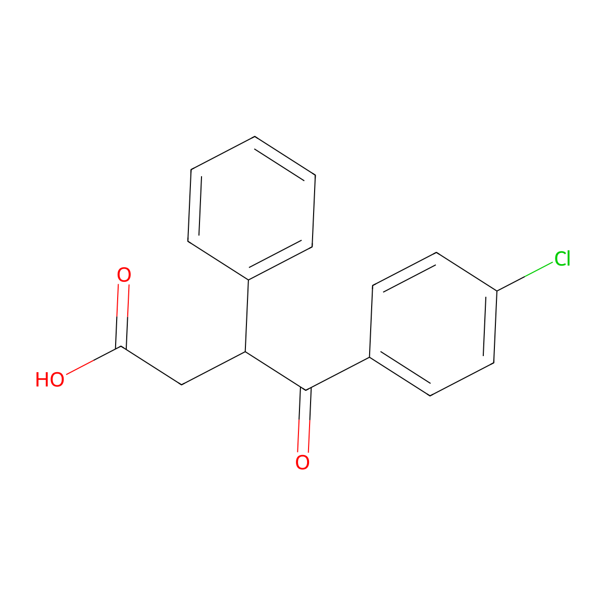 4-(4-Chlorophenyl)-4-oxo-3-phenylbutanoic acid molecular structure, CAS 101272-92-8