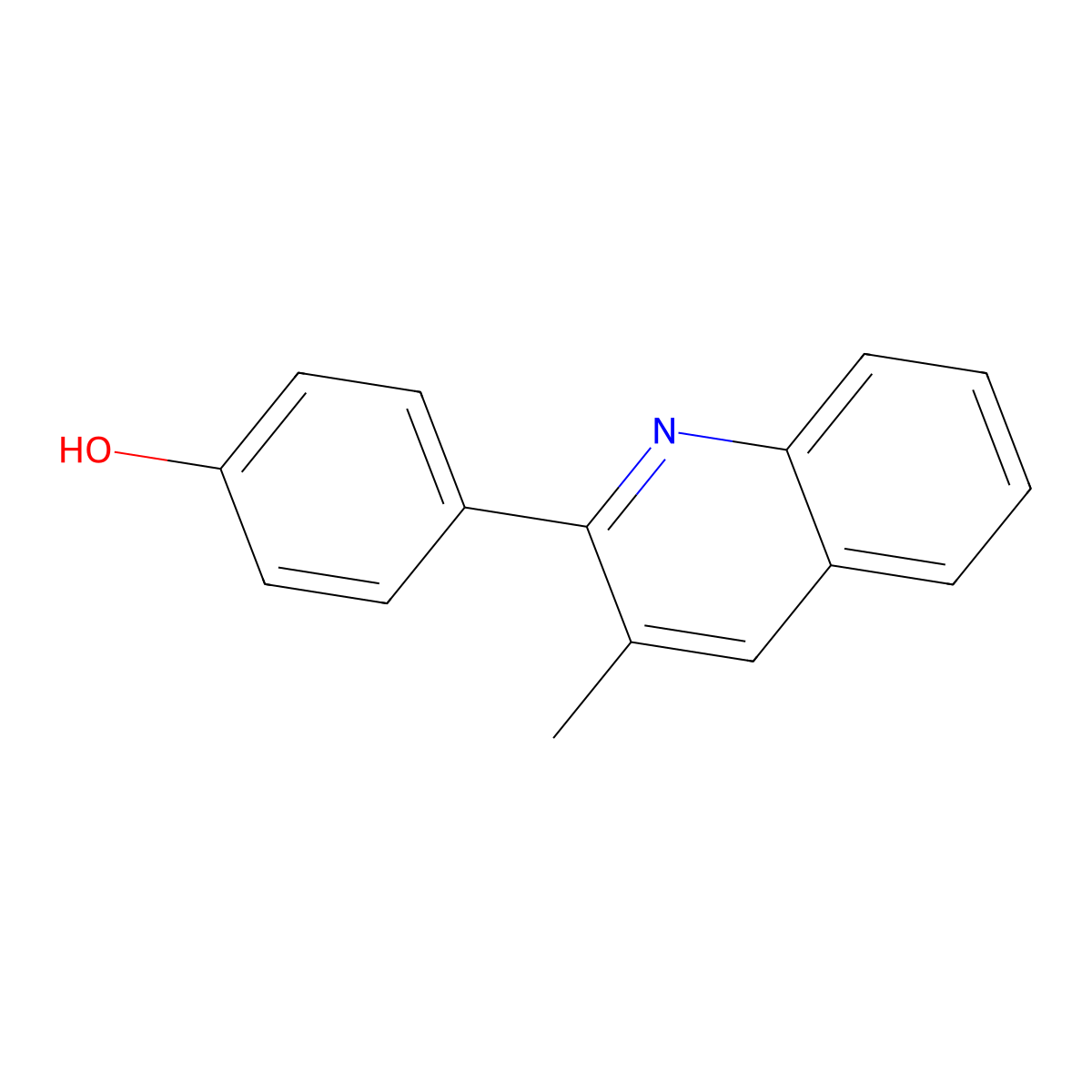 4-(3-Methylquinolin-2-yl)phenol molecular structure, CAS 101273-57-8