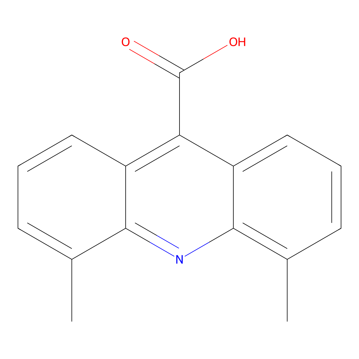 4,5-Dimethylacridine-9-carboxylic acid molecular structure, CAS 101273-69-2