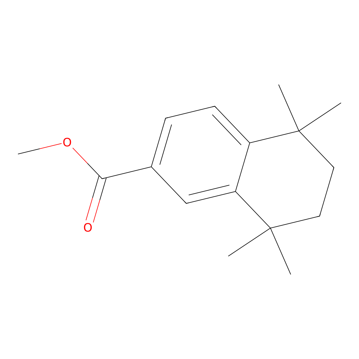 Methyl 5,6,7,8-tetrahydro-5,5,8,8-tetramethyl-2-naphthalenecarboxylate molecular structure, CAS 101277-20-7