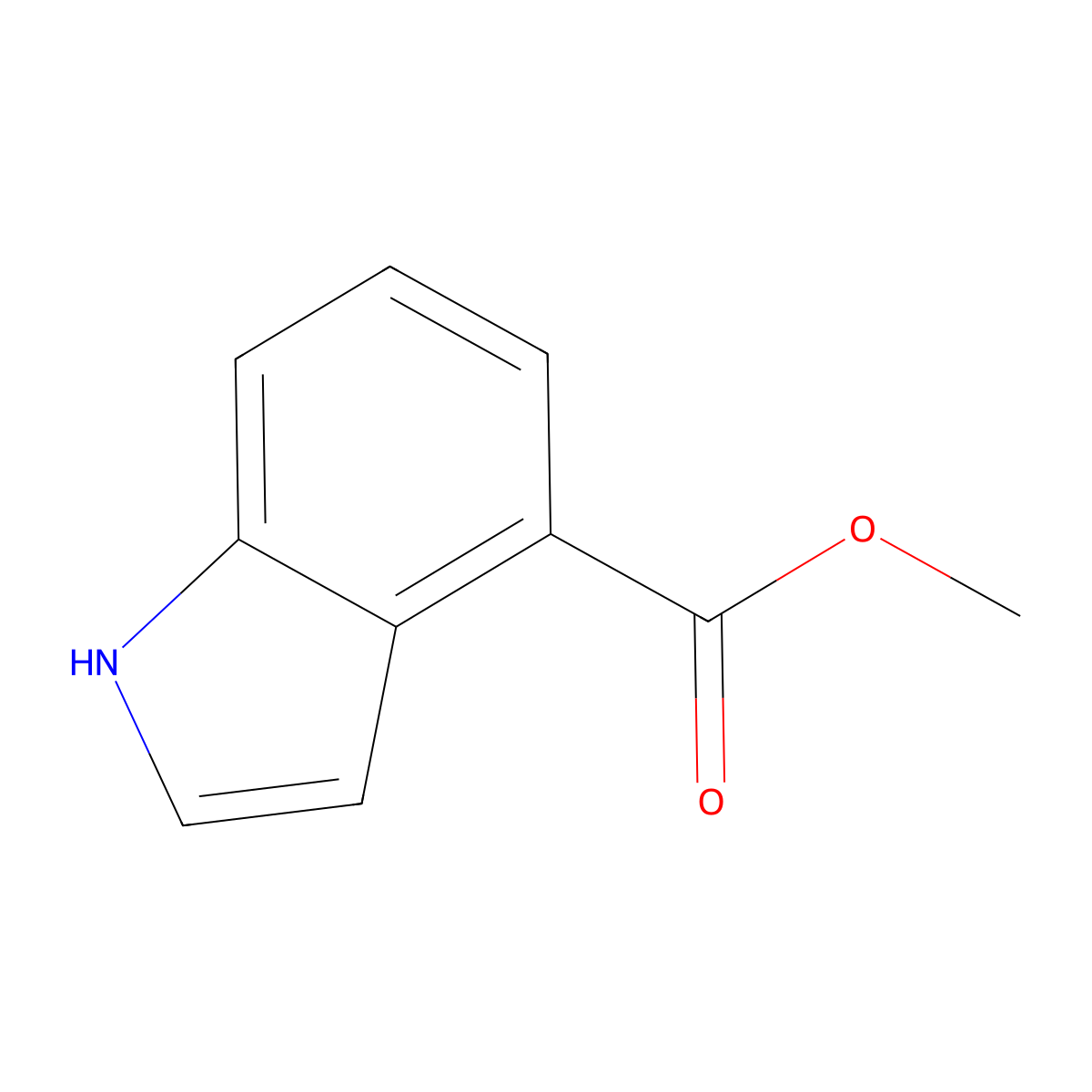 methyl 1H-indole-4-carboxylate molecular structure, CAS 101277-72-9