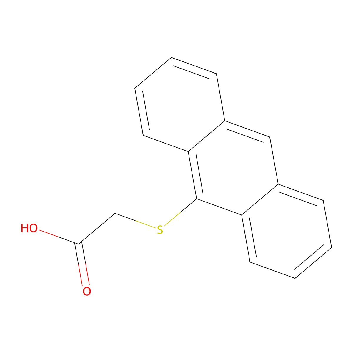 2-Anthracen-9-ylsulfanylacetic acid molecular structure, CAS 101277-99-0