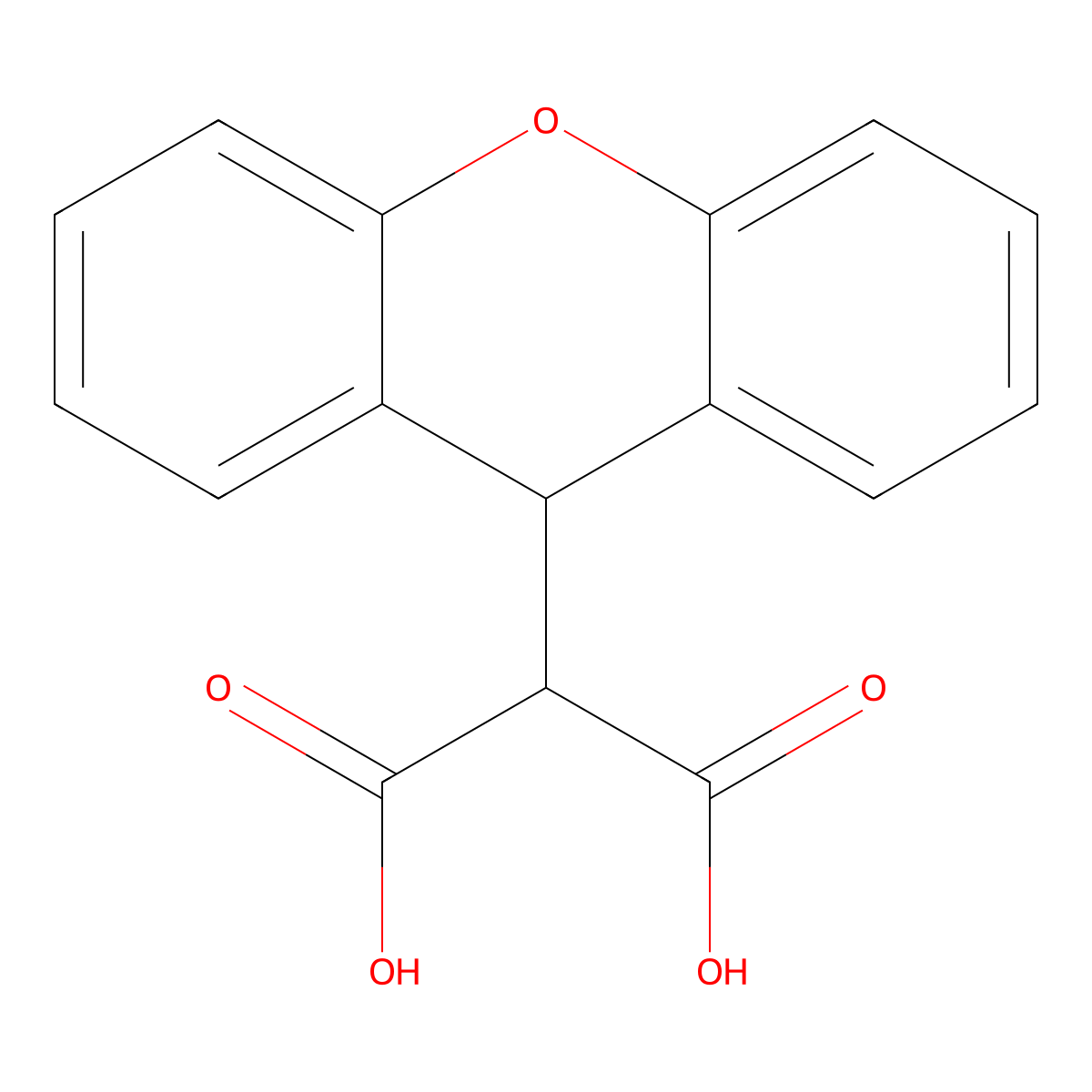 2-(9H-Xanthen-9-YL)-malonic acid molecular structure, CAS 101278-43-7