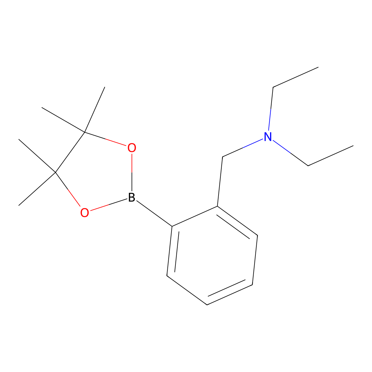 N,N-Diethyl-2-(4,4,5,5-tetramethyl-1,3,2-dioxaborolan-2-yl)benzenemethanamine molecular structure, CAS 1012785-46-4