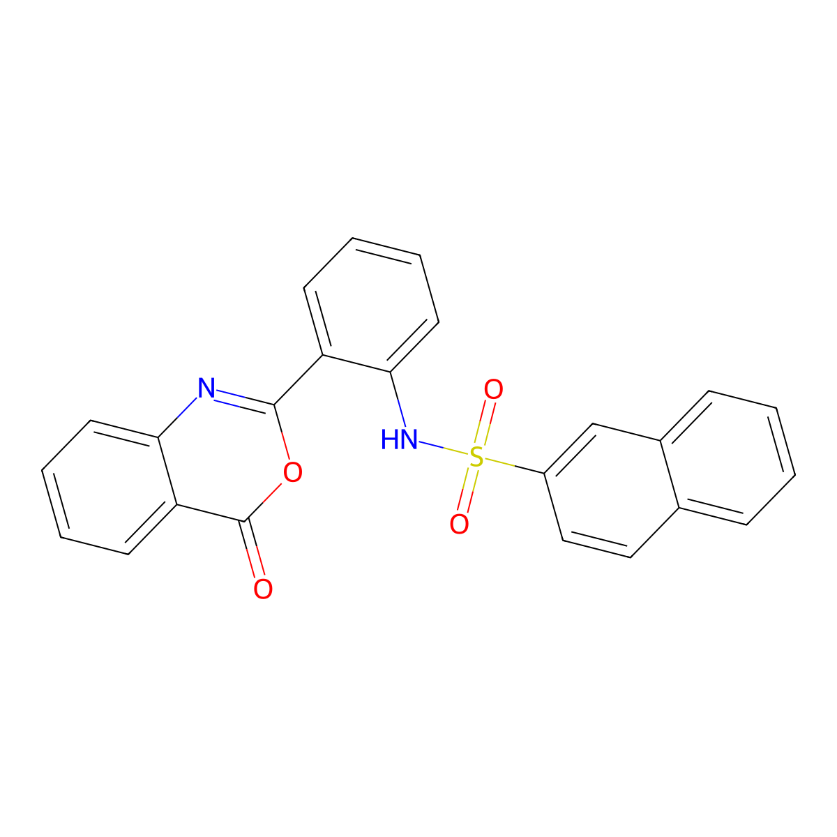 Oxobenzoxazinyl naphthalene sulfoanilide molecular structure, CAS 10128-55-9