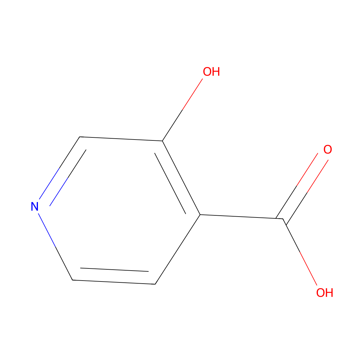 3-Hydroxy-4-pyridinecarboxylic acid molecular structure, CAS 10128-71-9