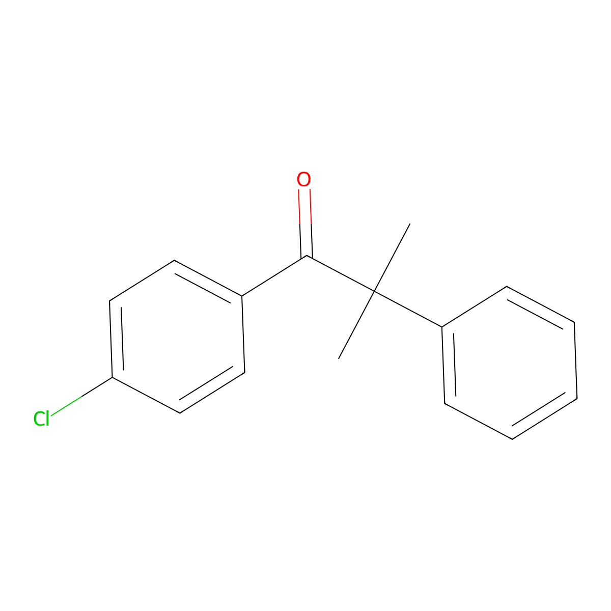1-(4-Chlorophenyl)-2-methyl-2-phenylpropan-1-one molecular structure, CAS 101282-55-7