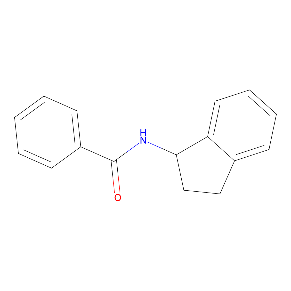 N-(2,3-dihydro-1H-inden-1-yl)benzamide molecular structure, CAS 101283-08-3