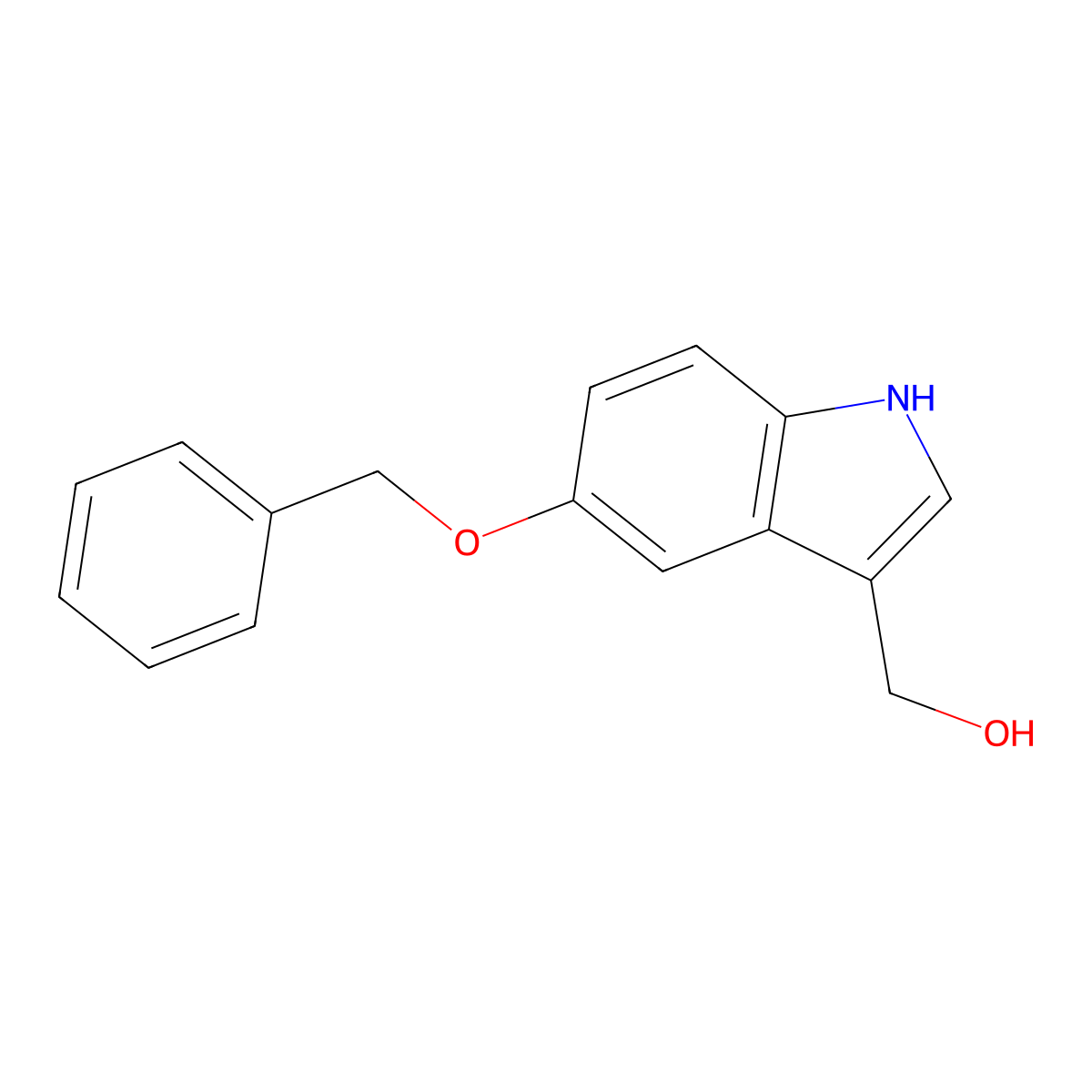 (5-Benzyloxy-1H-indol-3-yl)-methanol molecular structure, CAS 101283-51-6
