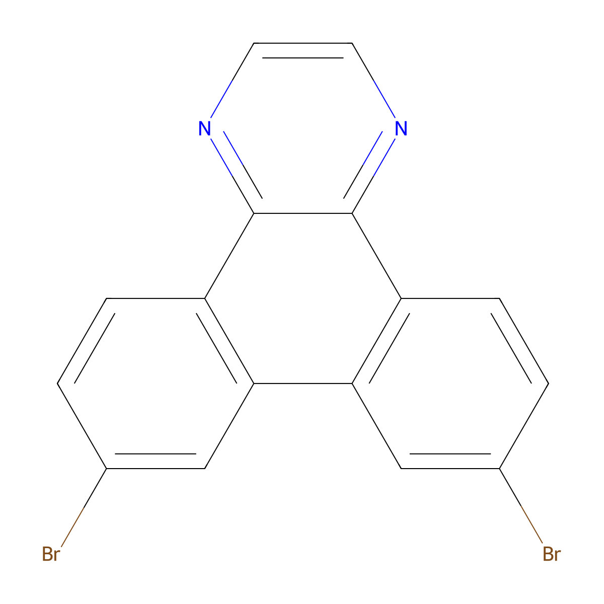 7,10-Dibromodibenzo[f,h]quinoxaline molecular structure, CAS 1012836-21-3