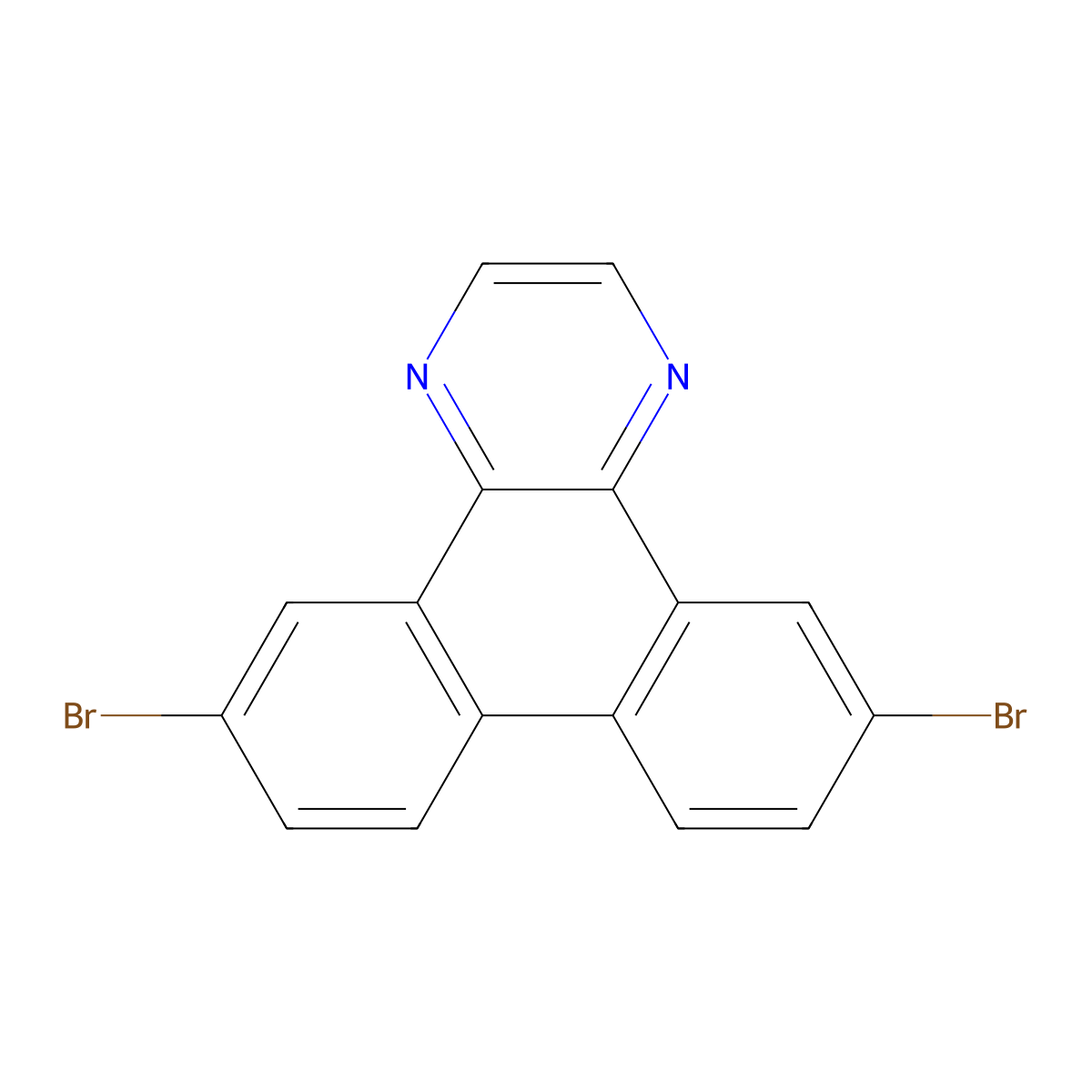 6,11-Dibromo-1,4-diazatriphenylene molecular structure, CAS 1012836-59-7