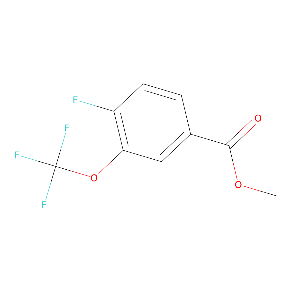 Methyl 4-fluoro-3-(trifluoromethoxy)benzoate molecular structure, CAS 1012869-32-7