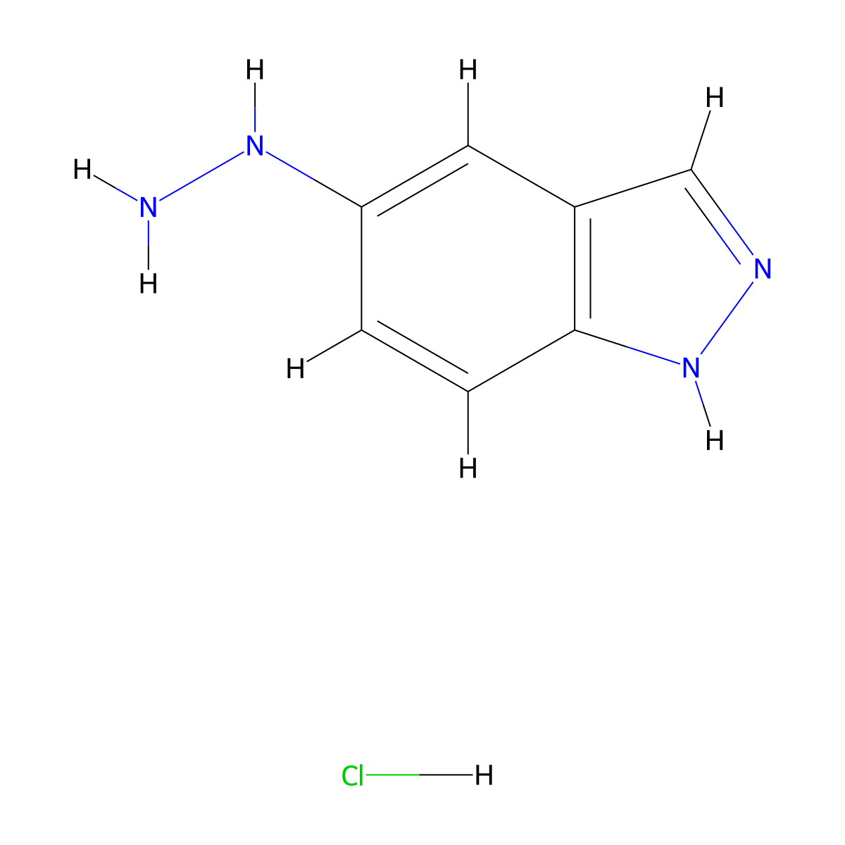 5-Hydrazinyl-1H-indazole hydrochloride molecular structure, CAS 1012879-50-3
