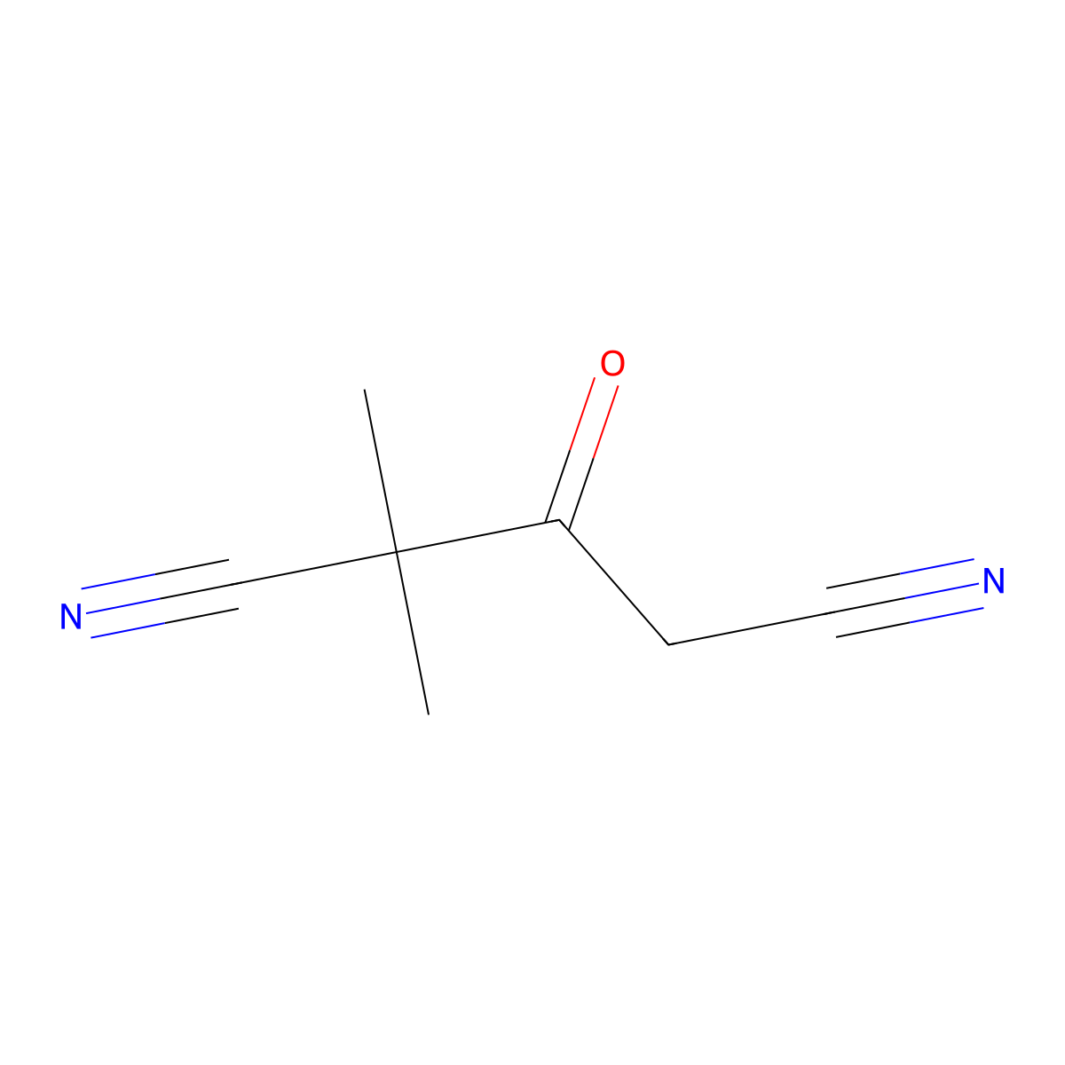 2,2-Dimethyl-3-oxopentanedinitrile molecular structure, CAS 1012879-83-2