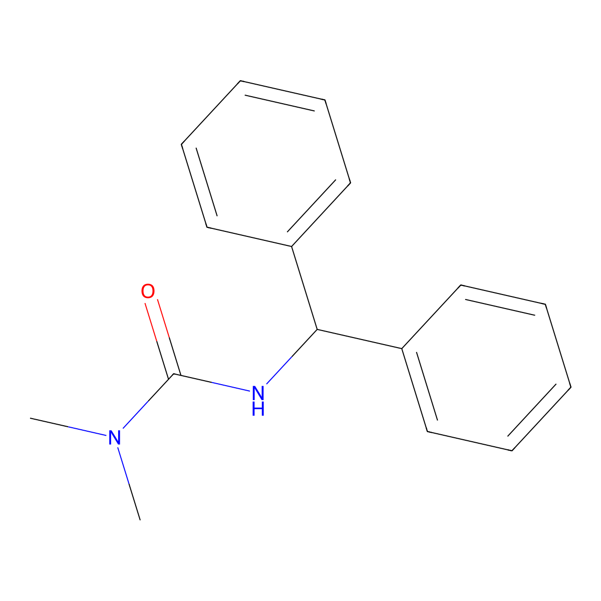 3-Benzhydryl-1,1-dimethylurea molecular structure, CAS 101288-65-7