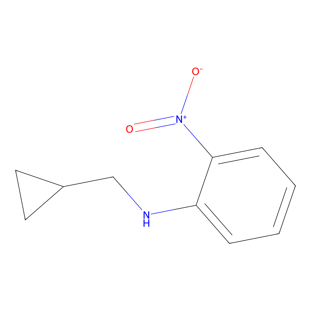 N-(cyclopropylmethyl)-2-nitroaniline molecular structure, CAS 1012884-23-9
