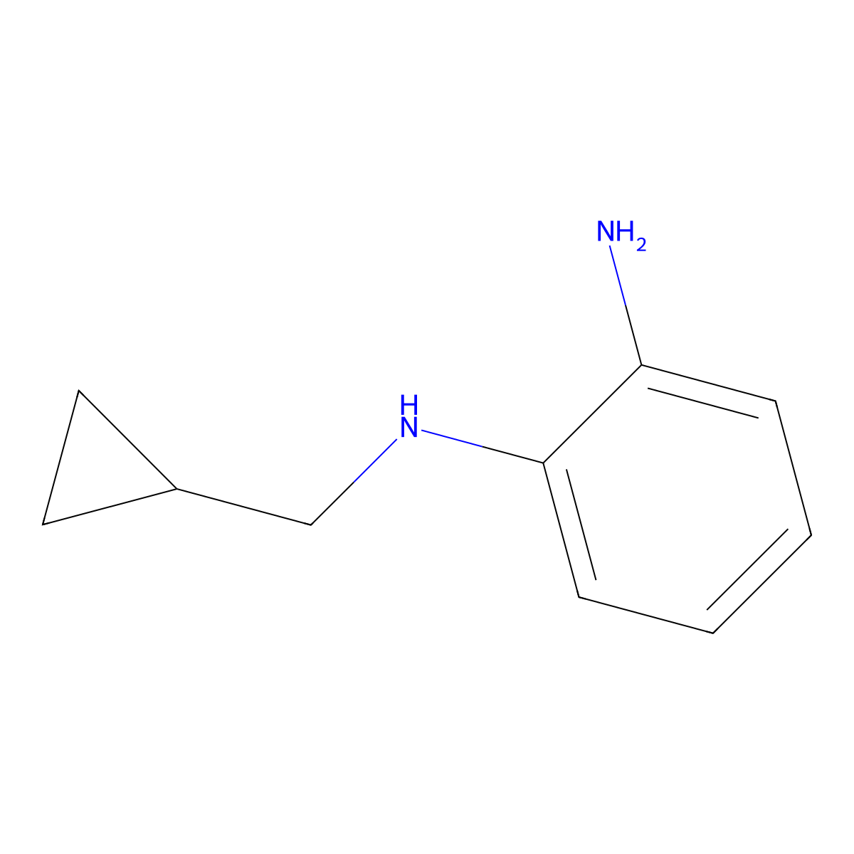 1-N-(cyclopropylmethyl)benzene-1,2-diamine molecular structure, CAS 1012884-24-0