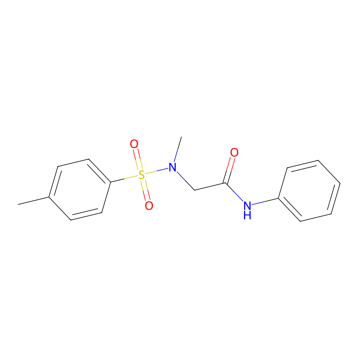 2-[methyl-(4-methylphenyl)sulfonylamino]-N-phenylacetamide molecular structure, CAS 101289-24-1
