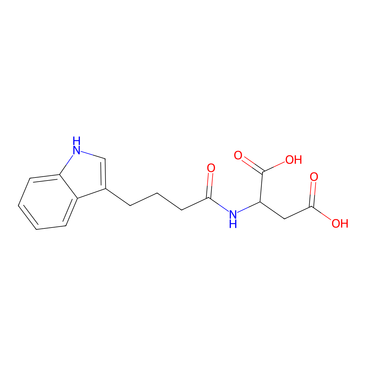 Indolebutyroyl aspartic acid molecular structure, CAS 101289-65-0