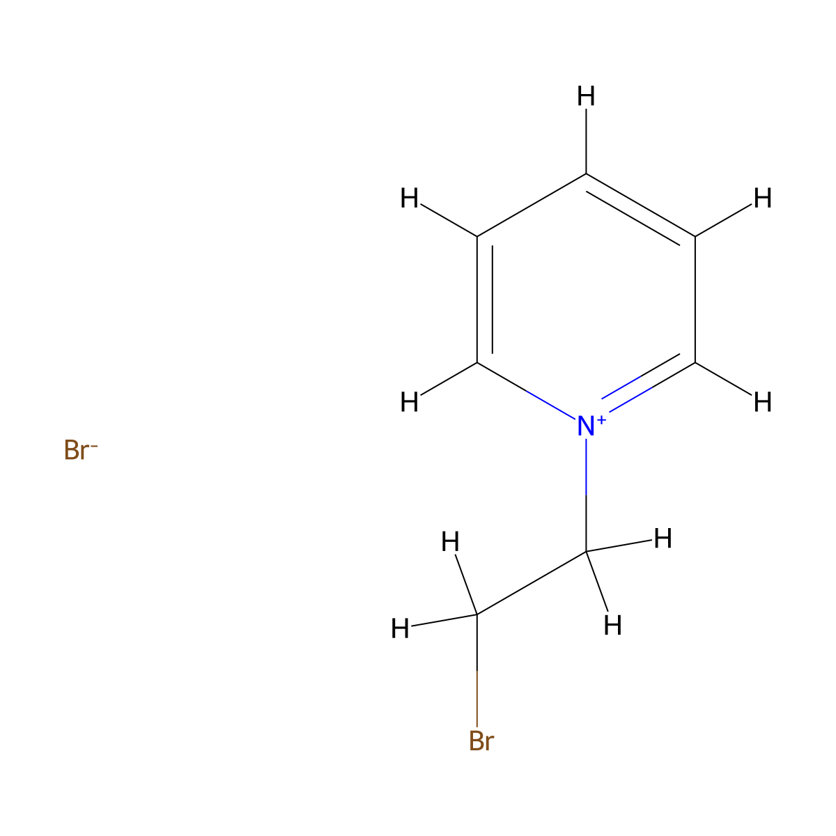 1-(2-Bromoethyl)pyridin-1-ium bromide molecular structure, CAS 10129-45-0