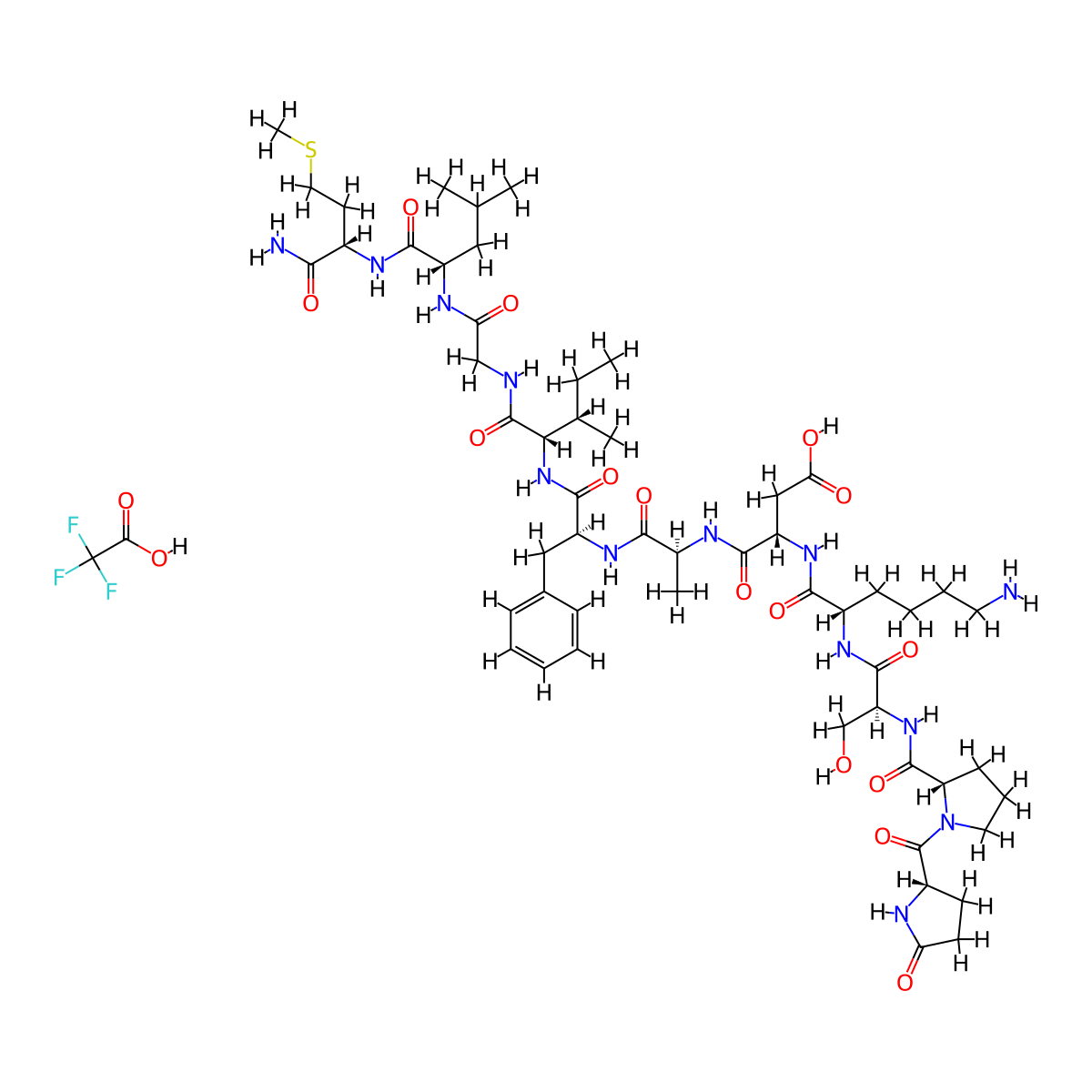 Eledoisin trifluoroacetate molecular structure, CAS 10129-92-7
