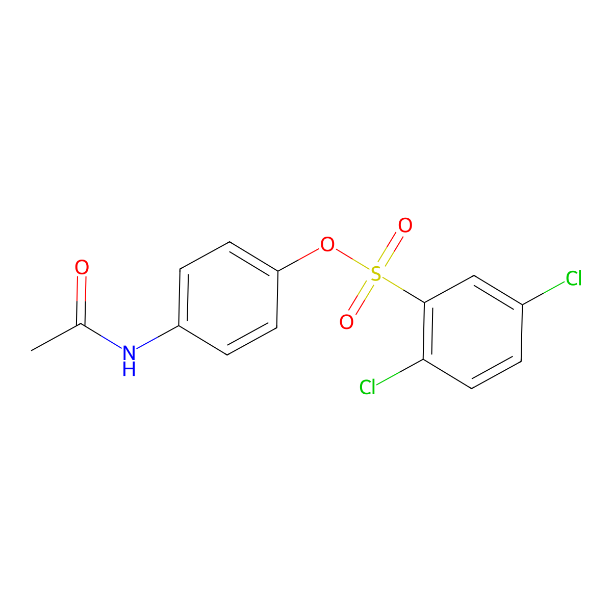 4-(Acetylamino)phenyl 2,5-dichlorobenzenesulfonate molecular structure, CAS 1012943-04-2