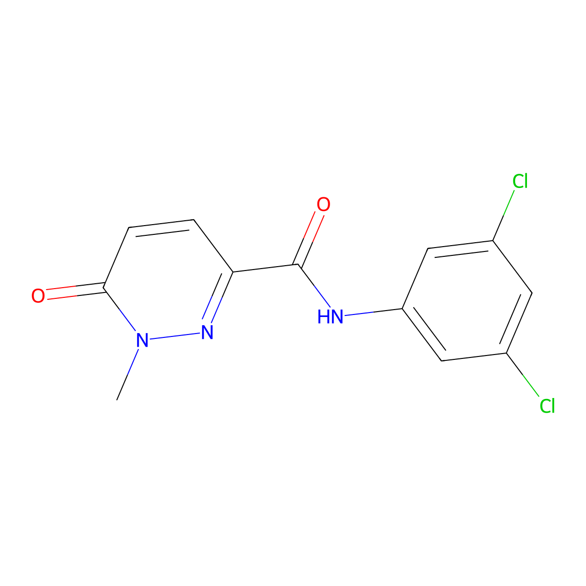 N-(3,5-dichlorophenyl)-1-methyl-6-oxo-1,6-dihydropyridazine-3-carboxamide molecular structure, CAS 1012962-99-0