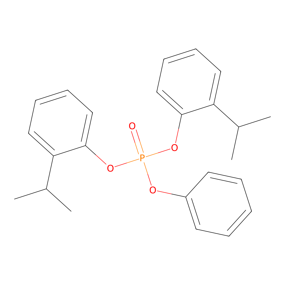 Bis(isopropylphenyl) phenyl phosphate molecular structure, CAS 101299-37-0