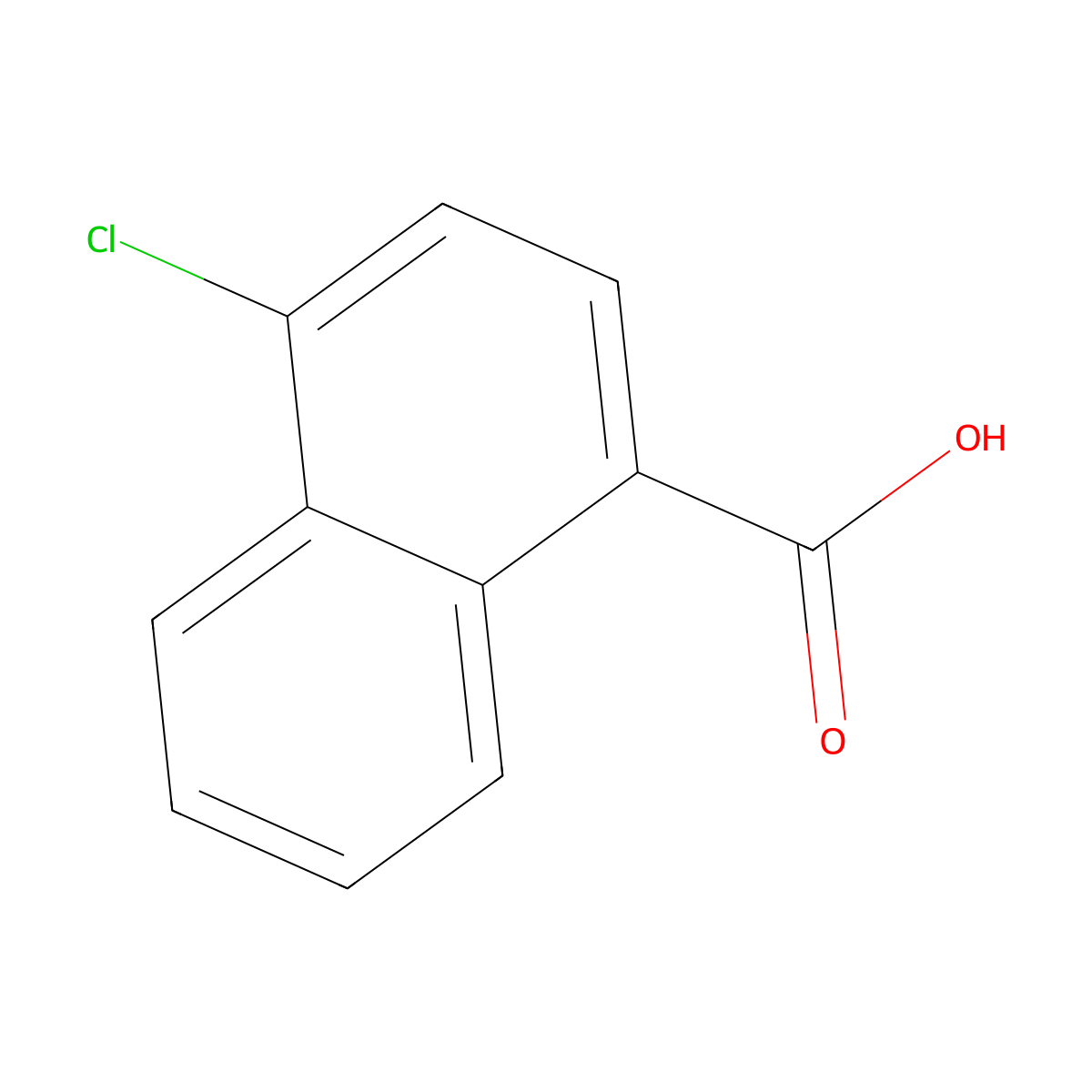 4-Chloronaphthalene-1-carboxylic acid molecular structure, CAS 1013-04-3