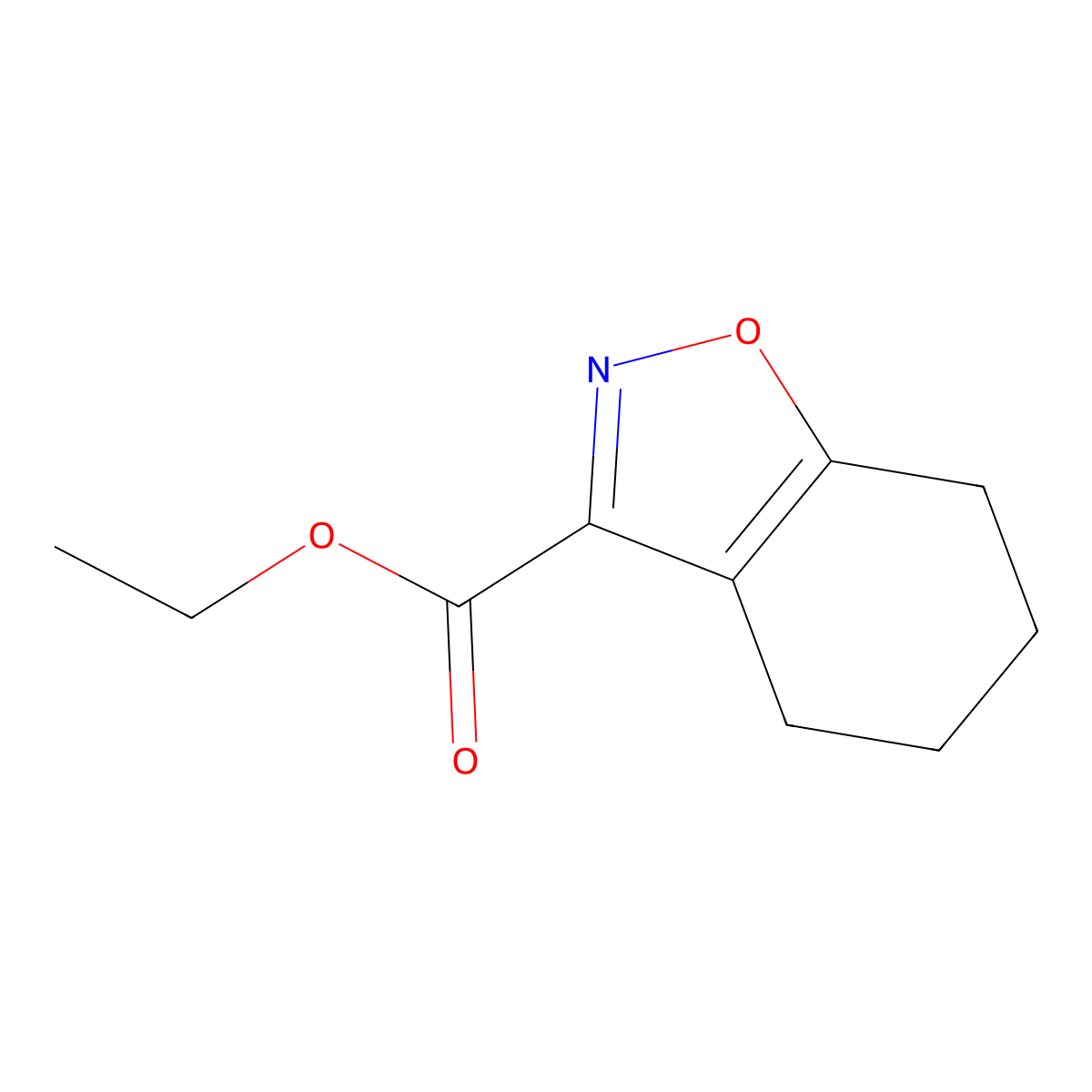 Ethyl 4,5,6,7-tetrahydro-1,2-benzoxazole-3-carboxylate molecular structure, CAS 1013-14-5